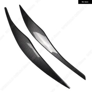 2個 ABS グロスブラック ヘッドライト アイブロウ アイリッド BMW 3シリーズ E90 E91 2005 - 11 セダン/ツーリング - carbon　look