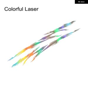 汎用 カーウエストライン ステッカー グラフィックストライプレーシング スタイリング ビニールフィルム デカール 自動車チューニングアクセサリーアウター - Colorful Laser