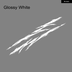 汎用 カーウエストライン ステッカー グラフィックストライプレーシング スタイリング ビニールフィルム デカール 自動車チューニングアクセサリーアウター - Glossy White