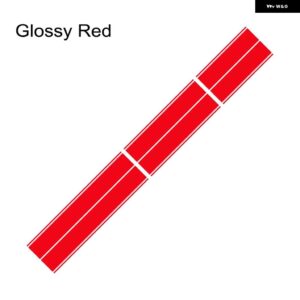 フォード マスタング エコボス シェルビー GT 車 ボンネット ルーフ テール PVC ステッカー ストライプ スタイリング ビニールフィルム 装飾 デカール セッ - Glossy Red