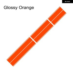 フォード マスタング エコボス シェルビー GT 車 ボンネット ルーフ テール PVC ステッカー ストライプ スタイリング ビニールフィルム 装飾 デカール セッ - Glossy Orange