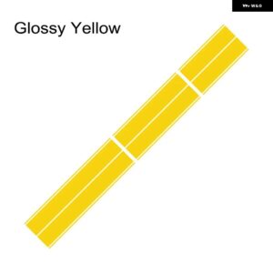 フォード マスタング エコボス シェルビー GT 車 ボンネット ルーフ テール PVC ステッカー ストライプ スタイリング ビニールフィルム 装飾 デカール セッ - Glossy Yellow