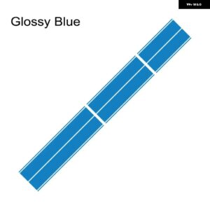 フォード マスタング エコボス シェルビー GT 車 ボンネット ルーフ テール PVC ステッカー ストライプ スタイリング ビニールフィルム 装飾 デカール セッ - Glossy Blue