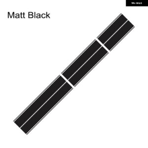 フォード マスタング エコボス シェルビー GT 車 ボンネット ルーフ テール PVC ステッカー ストライプ スタイリング ビニールフィルム 装飾 デカール セッ - Matt black