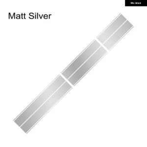 フォード マスタング エコボス シェルビー GT 車 ボンネット ルーフ テール PVC ステッカー ストライプ スタイリング ビニールフィルム 装飾 デカール セッ - Matt Silver