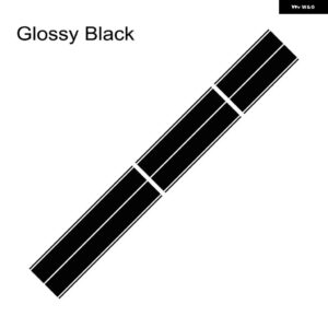 フォード マスタング エコボス シェルビー GT 車 ボンネット ルーフ テール PVC ステッカー ストライプ スタイリング ビニールフィルム 装飾 デカール セッ - Glossy black