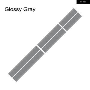 フォード マスタング エコボス シェルビー GT 車 ボンネット ルーフ テール PVC ステッカー ストライプ スタイリング ビニールフィルム 装飾 デカール セッ - Glossy Gray