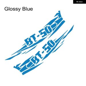 車体サイドスプラッシュ ステッカー マツダ BT50 グラフィック トラック 装飾 デカール ピックアップビニール 装飾 カバー オートチューニングアクセサリー - Glossy Blue