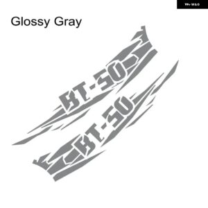 車体サイドスプラッシュ ステッカー マツダ BT50 グラフィック トラック 装飾 デカール ピックアップビニール 装飾 カバー オートチューニングアクセサリー - Glossy Gray
