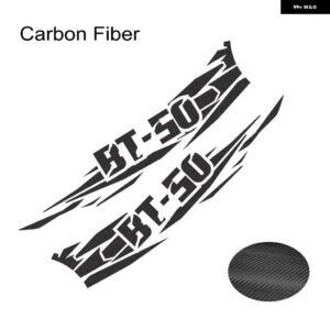 車体サイドスプラッシュ ステッカー マツダ BT50 グラフィック トラック 装飾 デカール ピックアップビニール 装飾 カバー オートチューニングアクセサリー - carbon fiber