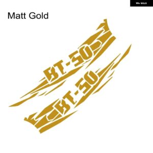 車体サイドスプラッシュ ステッカー マツダ BT50 グラフィック トラック 装飾 デカール ピックアップビニール 装飾 カバー オートチューニングアクセサリー - Matt Gold