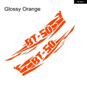 車体サイドスプラッシュ ステッカー マツダ BT50 グラフィック トラック 装飾 デカール ピックアップビニール 装飾 カバー オートチューニングアクセサリー - Glossy Orange