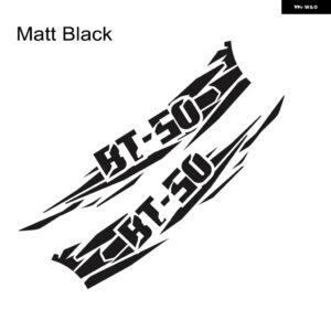 車体サイドスプラッシュ ステッカー マツダ BT50 グラフィック トラック 装飾 デカール ピックアップビニール 装飾 カバー オートチューニングアクセサリー - Matt black