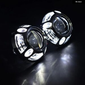 3.0インチ LED エンジェルアイズ プロジェクター シュラウド Q5 D2S レンズ HELLA 3R G5 ヘッドライト レンズ LED マスク カーライト - 6