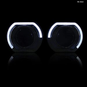 3.0インチ LED エンジェルアイズ プロジェクター シュラウド Q5 D2S レンズ HELLA 3R G5 ヘッドライト レンズ LED マスク カーライト - 2