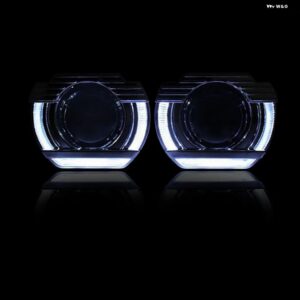 3.0インチ LED エンジェルアイズ プロジェクター シュラウド Q5 D2S レンズ HELLA 3R G5 ヘッドライト レンズ LED マスク カーライト - 4