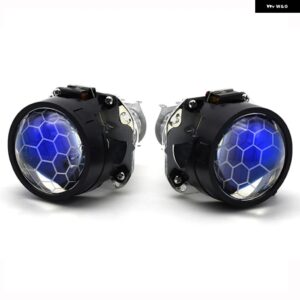 2.5インチ ヘニカム ブルー 8.1 バージョン プロジェクターレンズ スポーツ RGB アプリ コントロール エンジェルアイ シュラウド H4 H7 H1 - only ver 8.1 lens