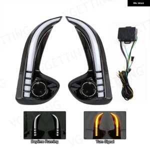 トヨタ ヤリス ヴィオス 2020 2021 2022 LED デイタイム ランニングライト DRL フロント バンパー フォグランプ ウィンカー イエロー ホワイト アクセサリー - DRL Only A