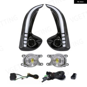 トヨタ ヤリス ヴィオス 2020 2021 2022 LED デイタイム ランニングライト DRL フロント バンパー フォグランプ ウィンカー イエロー ホワイト アクセサリー - DRL and Fog Lamp A