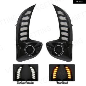 トヨタ ヤリス ヴィオス 2020 2021 2022 LED デイタイム ランニングライト DRL フロント バンパー フォグランプ ウィンカー イエロー ホワイト アクセサリー - DRL Only B