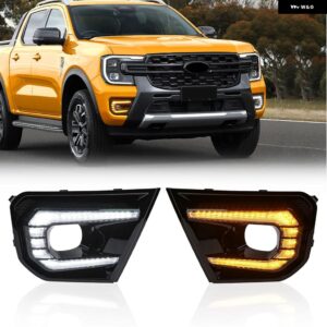 車用LED デイタイム ランニングライト フォード レンジャー T9 XL XLT スポーツ プラチナ フォード レンジャー ワイルド トラック 2022 2023 ウィンカー - wildtrak