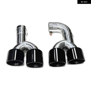 BMW X3 G01 X4 G02 2022+ クワッドカー排気チップ交換 X3M X4M バンパー 排気 システム ノズルマフラーチップテール パイプ - Black B