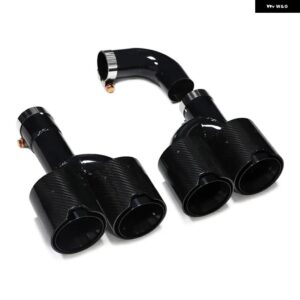 BMW X3 G01 X4 G02 2022+ クワッドカー排気チップ交換 X3M X4M バンパー 排気 システム ノズルマフラーチップテール パイプ - Carbon Fiber A
