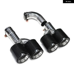 BMW X3 G01 X4 G02 2022+ クワッドカー排気チップ交換 X3M X4M バンパー 排気 システム ノズルマフラーチップテール パイプ - Carbon Fiber B