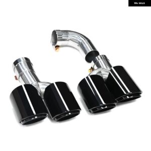 BMW X3 G01 X4 G02 2022+ クワッドカー排気チップ交換 X3M X4M バンパー 排気 システム ノズルマフラーチップテール パイプ - Black A