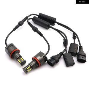 エンジェルアイズ 120W H8 スーパーホワイト 6000K リングLEDライト BMW 2007-2010 3シリーズ E92 クーペ LCI以前 超高輝度 - 2pc white color
