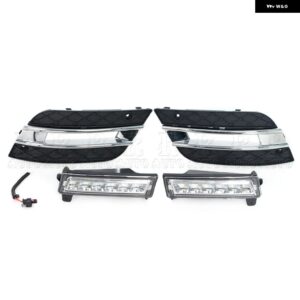 ベンツ ML350 W164 ML300 ML320 2010 2011 デイタイム ランニングライト カーフロント バンパー LED DRL フォグライト A1649060251 1648801924 - DRL and Grill-1Pair