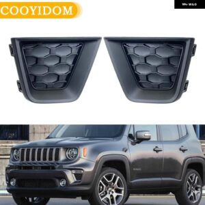ジープ レネゲード 2019-2023 フォグランプ カバー フレーム トリム 6VQ41TZZAA 6VP53LXHAA 735715849 735715850 オート グリル ベゼル カバー - Left　and　Right