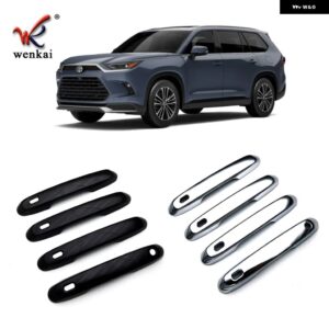 カー スタイリング ドアハンドル カバー キャップ 2024年式 トヨタ グランドハイランダーアクセサリー - CARBON