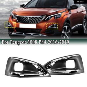 プジョー 3008 P84 2016-2019 フォグランプ グリル トリム フレーム 1617975880 9817136777 フロント バンパー フォグランプ カバー グリル ベゼル - Left　side