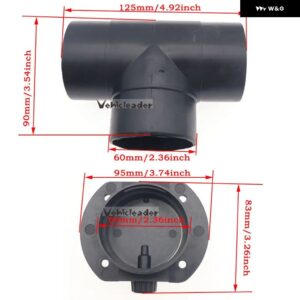 60MM 車用ヒーター エアベント ダクト T/Yピース アウトレット 排気コネクタ 調整弁付き WEBASTO EBERSPAECHER エアヒーター - 60mm Heater DuctingA