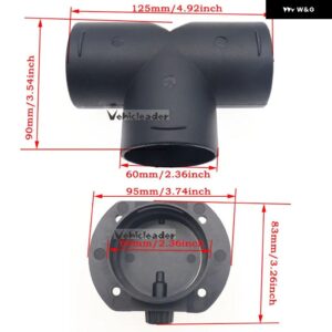 60MM 車用ヒーター エアベント ダクト T/Yピース アウトレット 排気コネクタ 調整弁付き WEBASTO EBERSPAECHER エアヒーター - 60mm Heater DuctingC