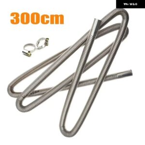 60CM/100CM/120CM/150CM/200CM/250CM/300CM エアディーゼル パーキング ヒーター ステンレス マフラー カーエアディーゼルヒーター - 300cm Length