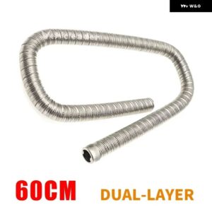 60CM/100CM/120CM/150CM/200CM/250CM/300CM エアディーゼル パーキング ヒーター ステンレス マフラー カーエアディーゼルヒーター - 60cm Dual-layer