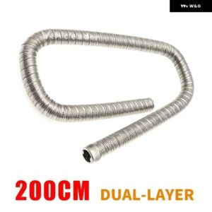 60CM/100CM/120CM/150CM/200CM/250CM/300CM エアディーゼル パーキング ヒーター ステンレス マフラー カーエアディーゼルヒーター - 200cm Dual-layer