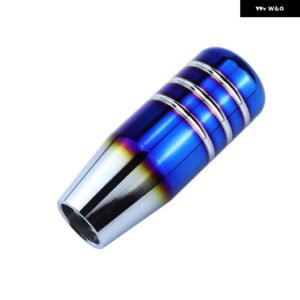 9CM 13CM アルミ ギア シフト ノブ ベーキングブルー ベーキングゴールデン レーシングカー 汎用 マニュアル トランス ミッション シフター レバー ノブ - 9cm　blue　silver