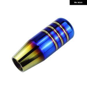 9CM 13CM アルミ ギア シフト ノブ ベーキングブルー ベーキングゴールデン レーシングカー 汎用 マニュアル トランス ミッション シフター レバー ノブ - 9cm　blue　golden