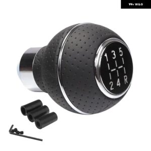 5速 シフト ノブ ギアスティック レザー シフター レバー シフト トランス ミッション ほとんど マニュアル 車 トラック SUV 車両 - Silver Ring