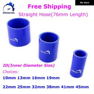76MM長さストレート 汎用 シリコンクーラントインタークーラー パイプ チューブ ホースID 10MM 13MM 16MM 19MM 22MM 25MM 32MM 38MM 41MM 45MM - ID 10mm 3Ply