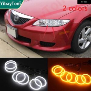 6ダブル SMDコットンライトスイッチバックLEDエンジェルアイリングDRLキット マツダ6 マツダ6 GG1 MK1 2002-2008