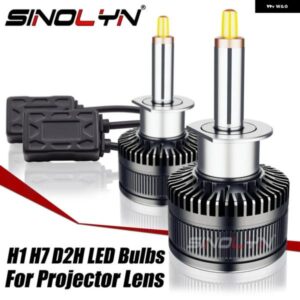 SINOLYN 4300K 6000K H7 LED H1 D2H D2S H11 9005 9006 LED 車用 ヘッドライト バルブ 8000LM ライト プロジェクターレンズ カーアクセサリー