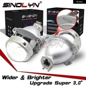 SINOLYN 3.0インチ バイ キセノン レンズ H7 H4 ヘッドライト 車用ライト H1 HID スーパープロジェクター 車用レンズ ヘッドランプ 車用アクセサリー
