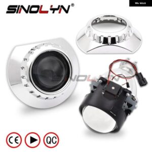 SINOLYN 2.5レンズ BMW M3 E46 コンパクト/E90/E92/E91 ハロゲン ヘッドライト バイ キセノン レンズ HID プロジェクター H7 車用ライト アクセサリー DIY