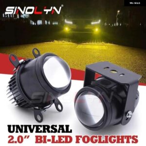 SINOLYN 2.0インチ ミニバイLED フォグランプ 汎用 3000K 6000K 35W LEDフォグレンズ ダイオードカースポットライト 防水 カーアクセサリー