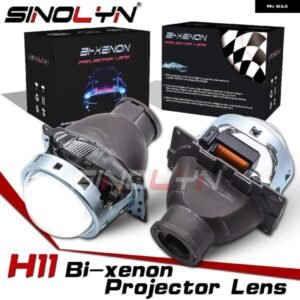 SINOLYN バイ キセノン プロジェクター ヘッドライト レンズ KOITO H11 LED/HID 3インチメタル KOITO Q5 レンズ 車 ヘッドライト 車ライトチューニング