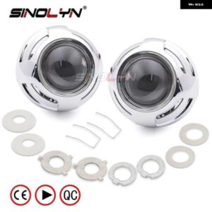 SINOLYN HIDプロジェクター ヘッドライト レンズ バイ キセノン 3インチレンズ スーパーフルメタル H7 H4 カーアクセサリー チューニング DIY H1 キセノン